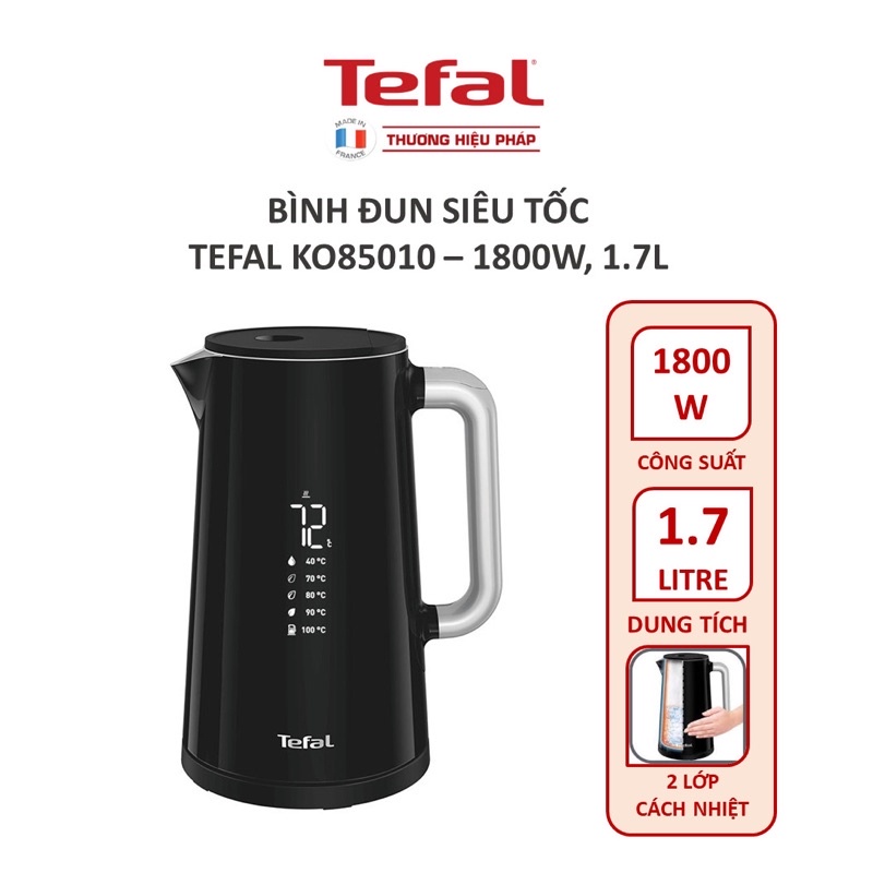 Bình đun siêu tốc Tefal Smart & Light KO850810 1.7L