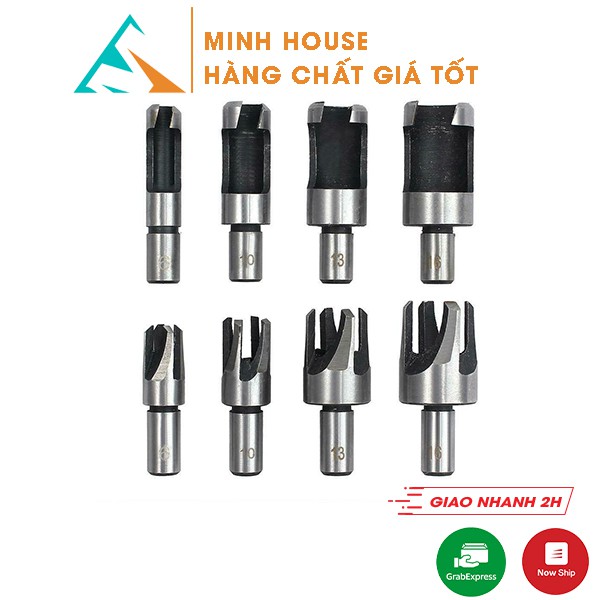 Bộ mũi khoan lỗ tròn lấy nút gỗ phi 6mm-16mm thép carbon Minh House