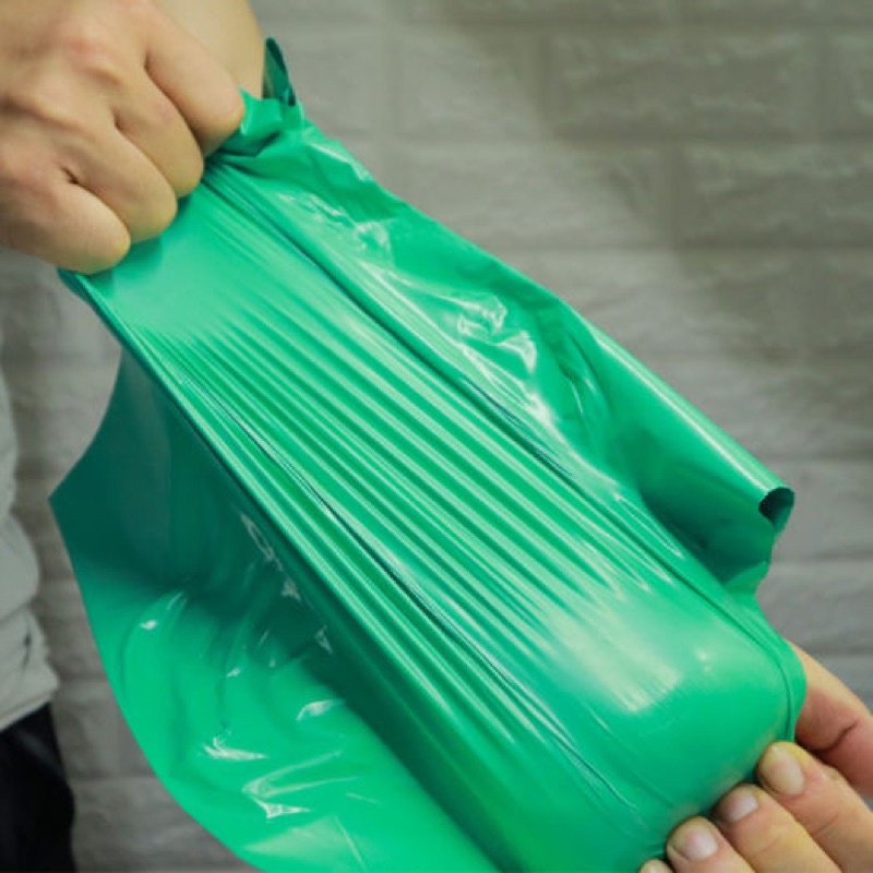 Túi gói hàng niêm phong size 17x30 màu xanh lá