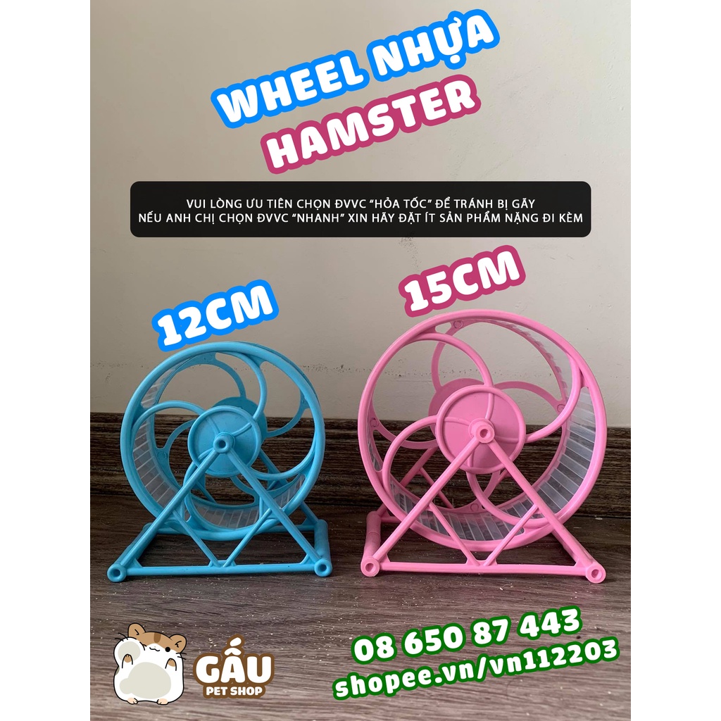 Wheel dành cho hamster size 12cm & 15cm