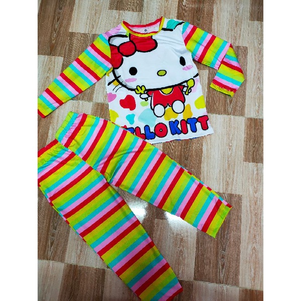 Bộ tay dài quần dài thun lạnh 3d loại 1 shop cho bé gái size nhí