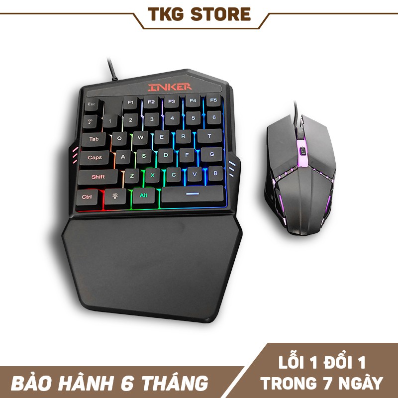 Combo bàn phím chuột Inker gaming Led 7 màu