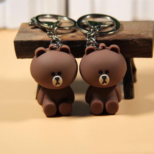 Móc khóa thỏ Cony và gấu Brown