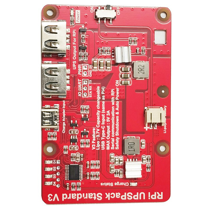 Bo Mạch Mở Rộng Pin Lithium 4000mah Chuyên Dụng Chất Lượng Cao Cho Raspberry Pi 4b/3b/2b