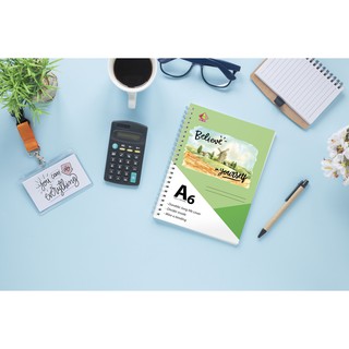 Sổ Lò Xo A6, Sổ tay A6 Quang Huy 180 trang, tập note, ghi chú kẻ ngang cute