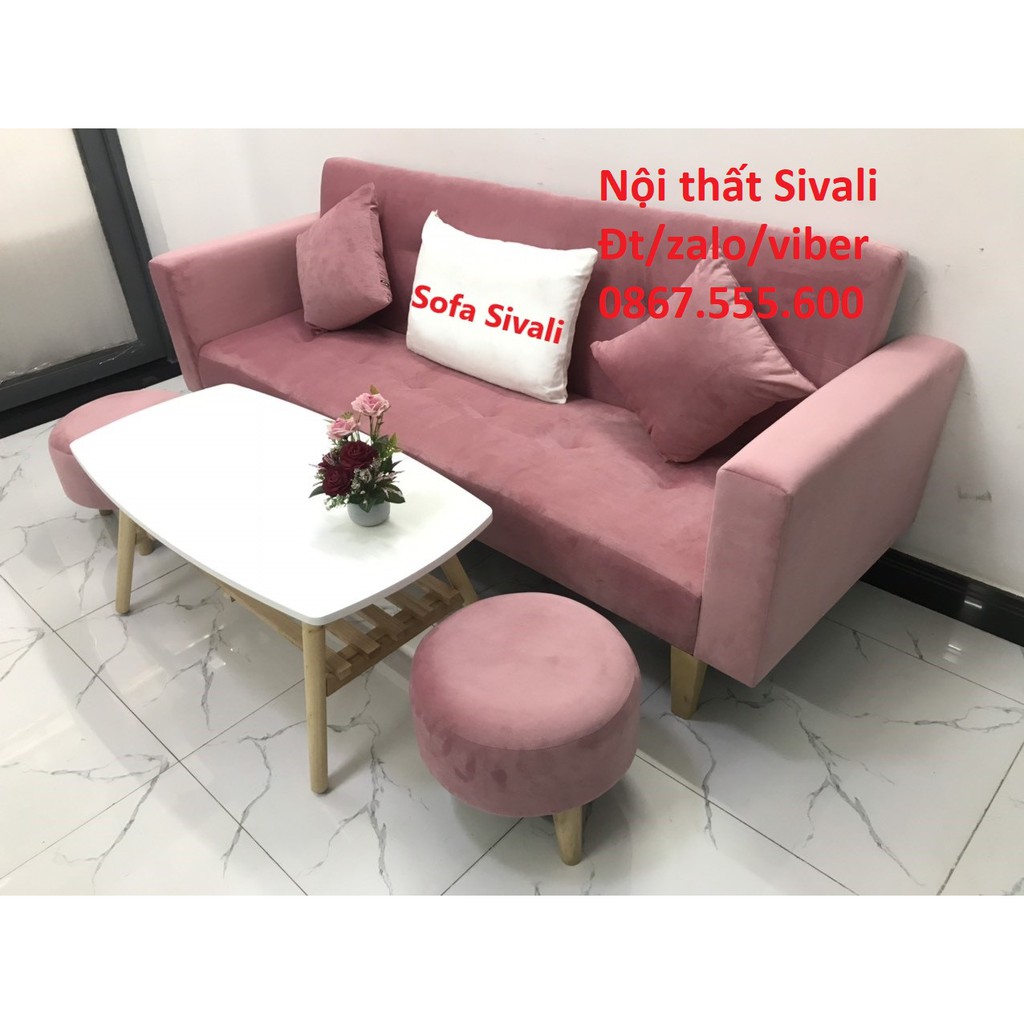 Bộ ghế dài sofa bed tay vịn phòng khách sopha sivali salon