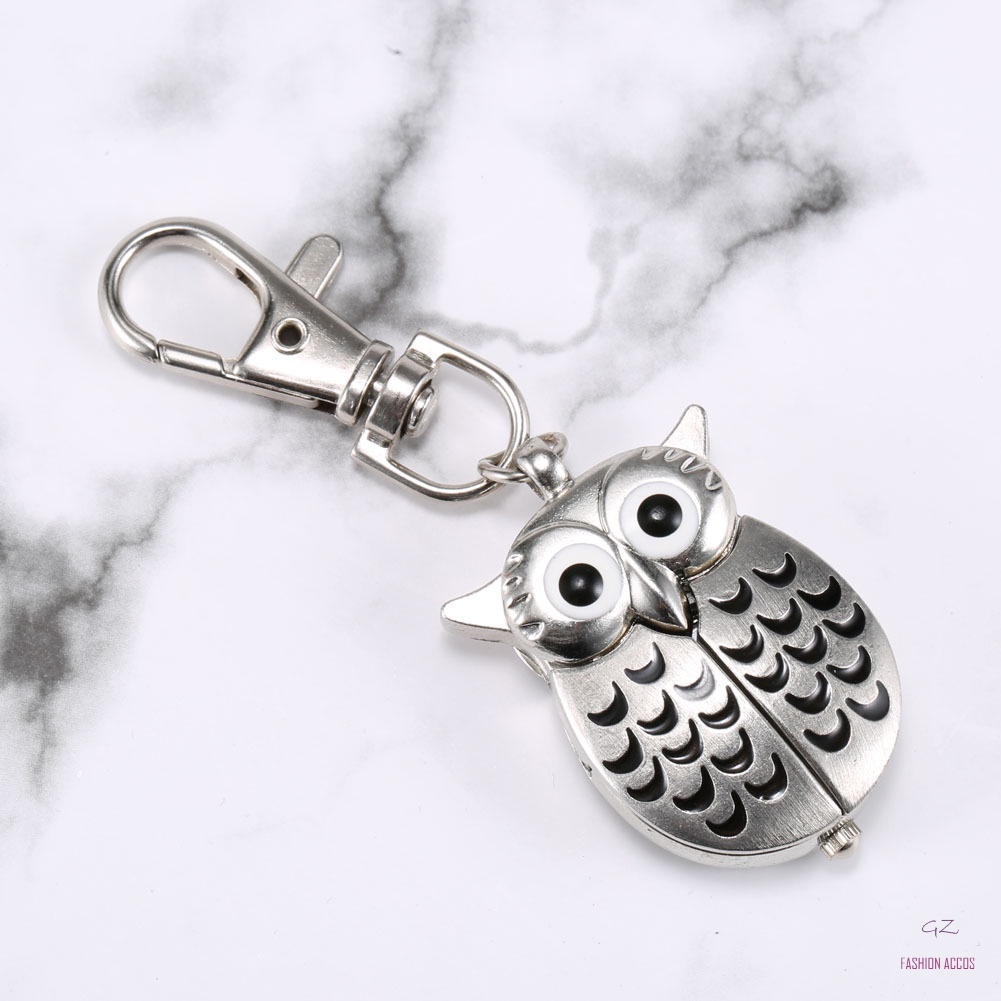 Móc Khóa Kim Loại Hình Đồng Hồ Quả Quýt Thời Trang Unisex