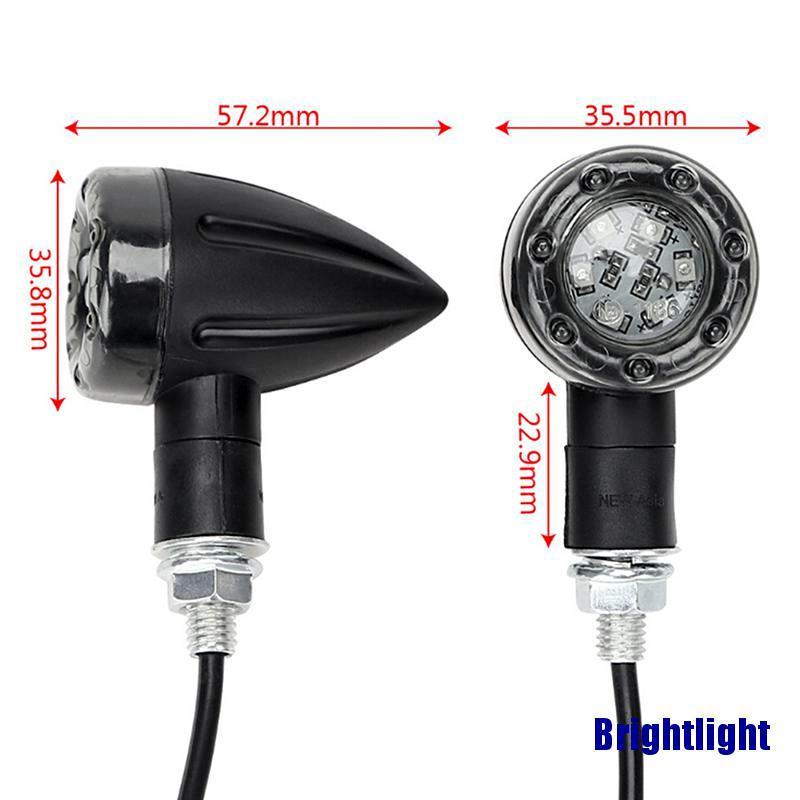 Đèn Led Xi Nhan Màu Hổ Phách + Đỏ Cho Xe Mô Tô / Xe Đạp