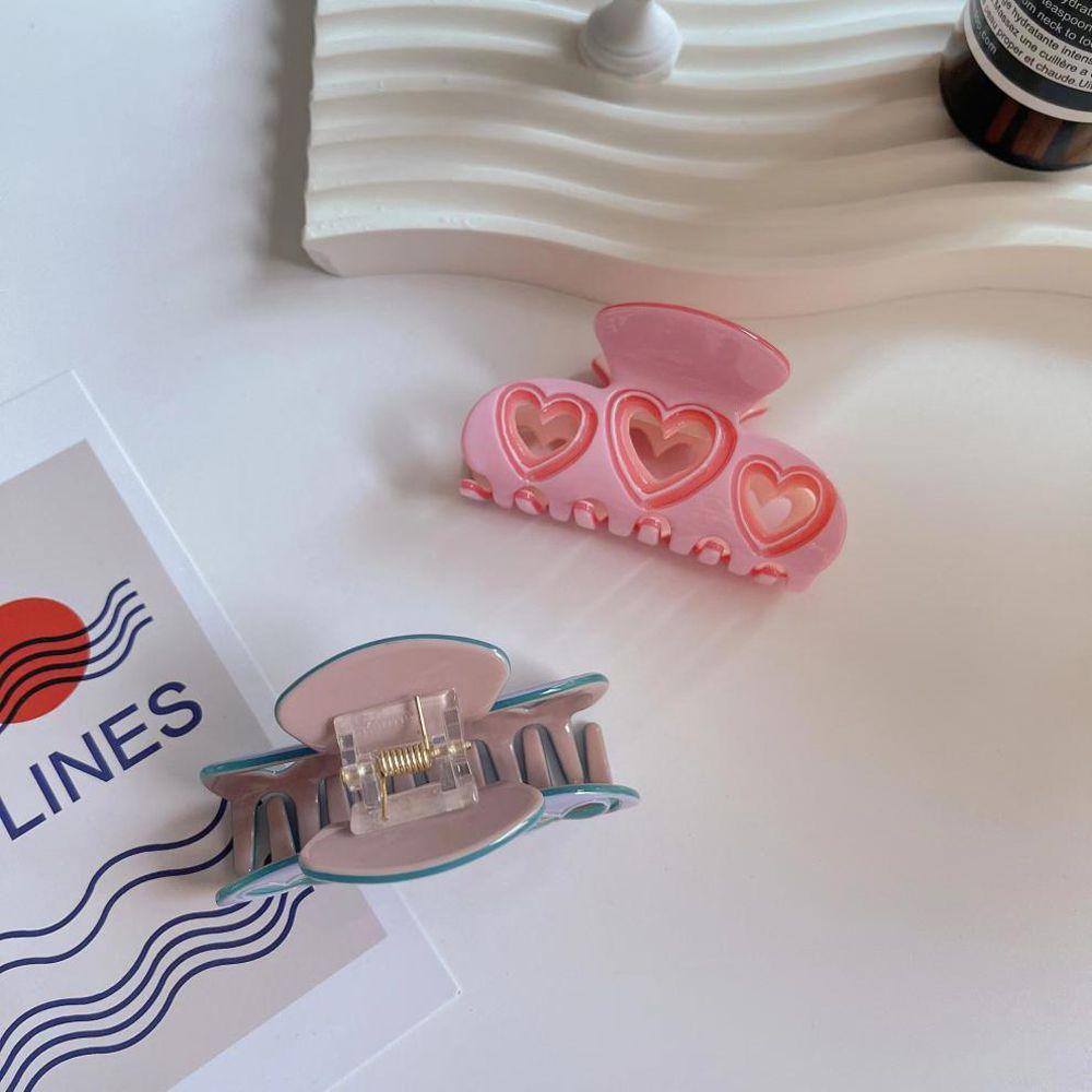 Kẹp Càng Cua / Cua Hình Trái Tim Rỗng Cá Mập Màu Kẹp Tóc DANILO Ngọt Ngào Cho Nữ