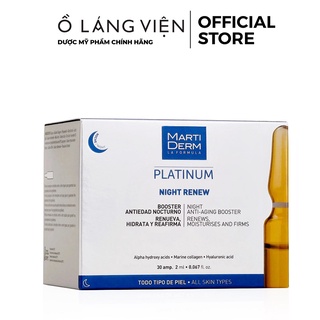 [1 HỘP 30 ỐNG] Ampoule Chống Lão Hoá & Tái Tạo Da Ban Đêm MARTIDERM Platinum Night Renew Ampoule
