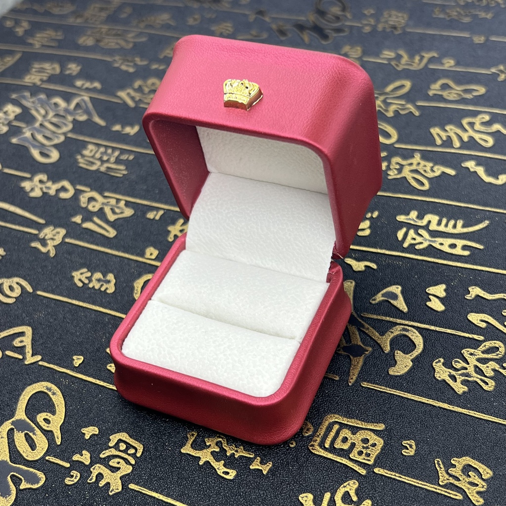 Hộp nhẫn da đỏ hồng, chất liệu da sang trọng, phục vụ tặng quà, tặng nhẫn