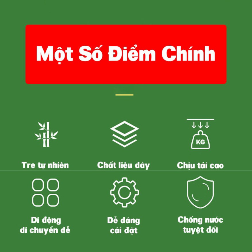 Giá kệ để chậu hoa, cây cảnh 100 ĐỐT bằng gỗ tre - Giá kệ để đồ đa năng sang trọng, hiện đại, sơn phủ bóng chống nước