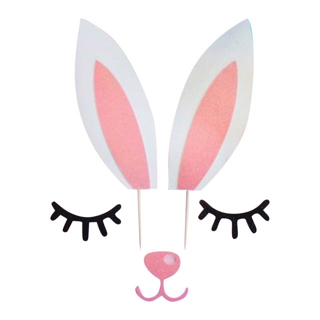 Bộ tai thỏ trang trí bánh kem (178)