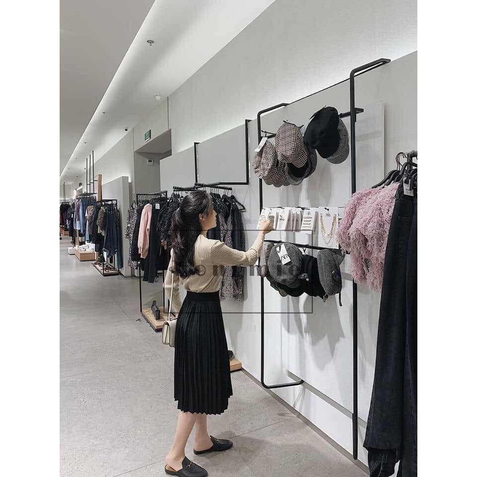 Bán sỉ chân váy xếp ly đen hàn xẻng | BigBuy360 - bigbuy360.vn