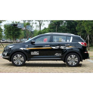 Tem xe ô tô thể thao TS02 (trắng đỏ)