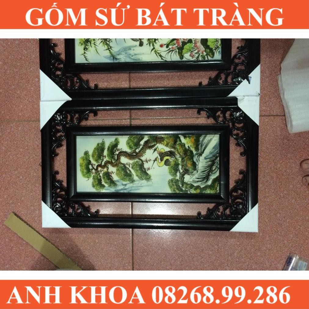 Tranh sứ Tứ quý - Gốm sứ Bát Tràng Anh Khoa