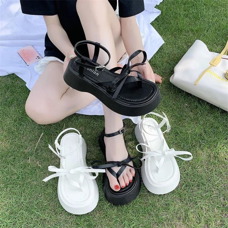 Giày Sandal Đế Bằng Phong Cách Nhật Bản Thời Trang Mùa Hè Cho Nữ