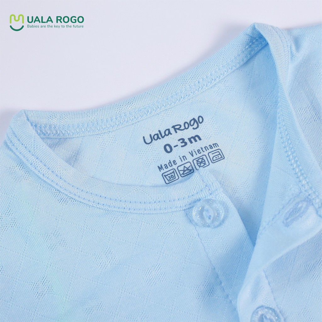UR3605 Bộ quần áo sơ sinh dài tay cài giữa vải sợi sồi Uala Rogo