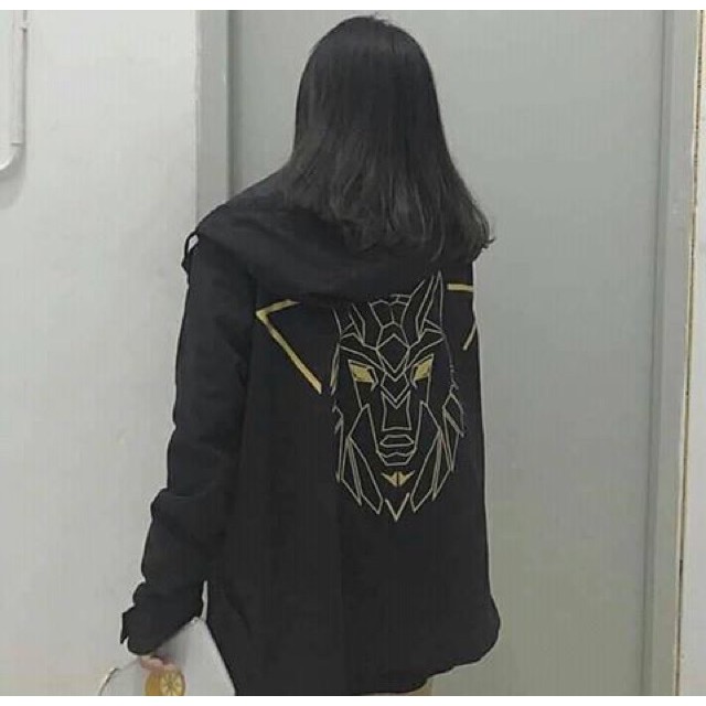 Áo khoác dù ( gió )2 lớp in đầu sói H.A.DES . | BigBuy360 - bigbuy360.vn