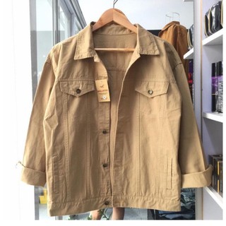 ÁO KHOÁC KAKI MÀU VÀNG - SỮA FOME RỘNG NAM + NỮ MẶC RẤT ĐẸP. ZV-2