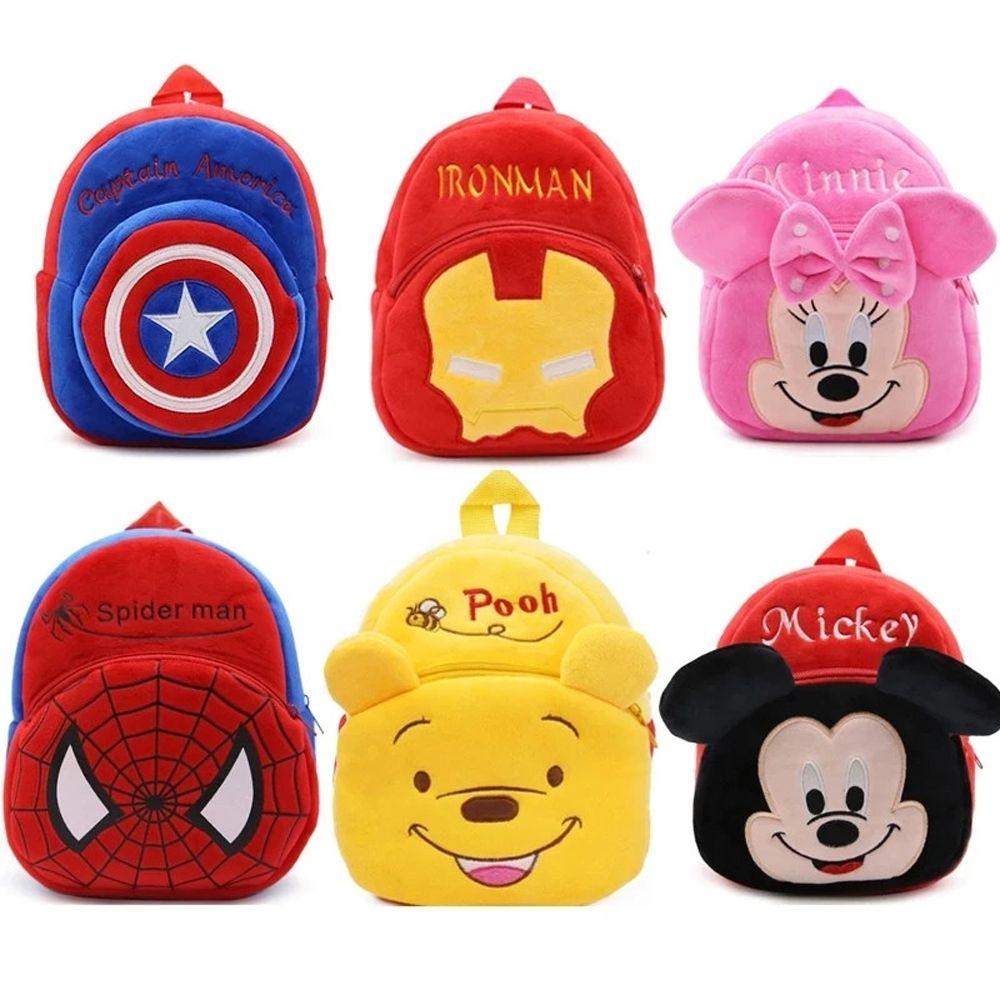 Ba Lô Lông Nhung Hình Stitch Chuột Mickey Minnie Marvel Avengers Làm Quà Tặng Cho Bé Trai Bé Gái