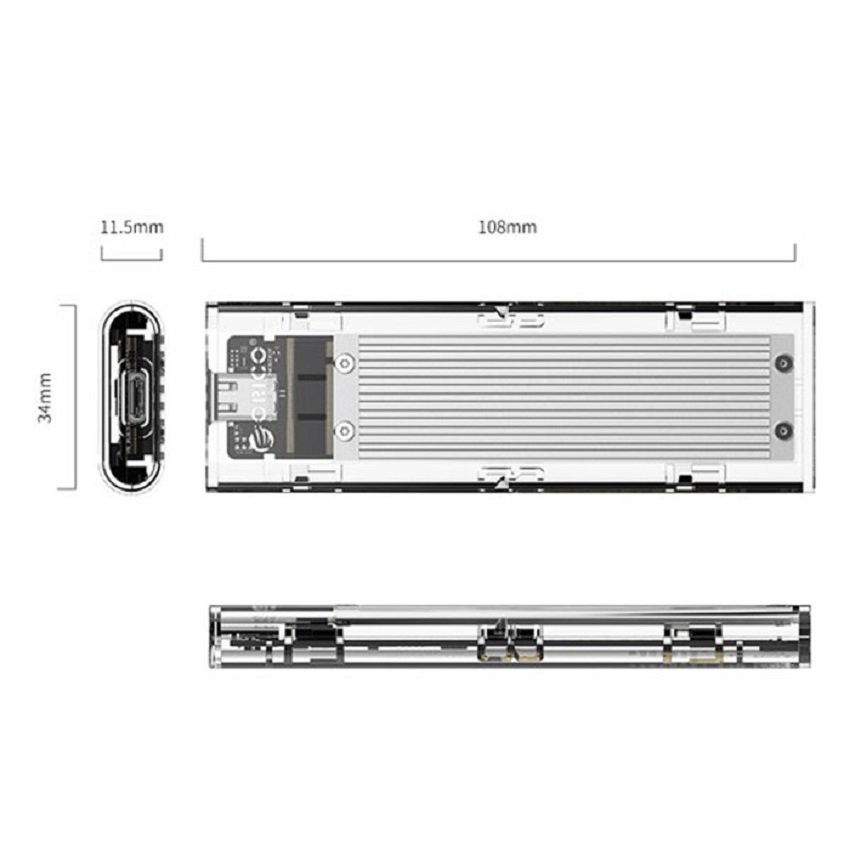 Hộp ổ cứng SSD ORICO NVMe M.2 TCM2-C3