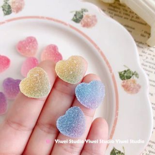 Charm kẹo tim đường màu ombre