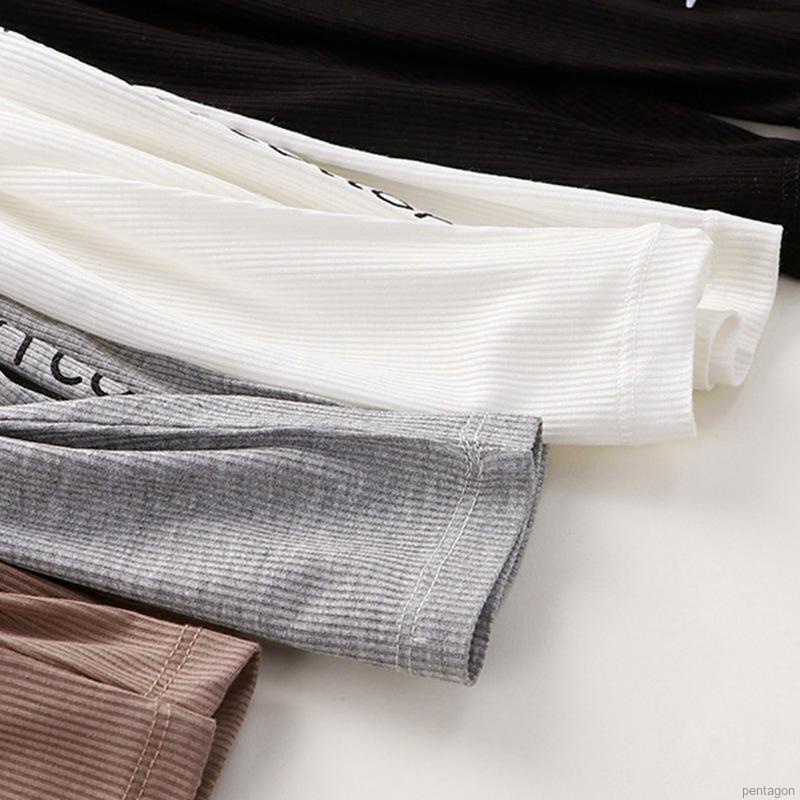 Quần Legging Co Giãn Thoáng Khí In Chữ Phong Cách Hàn Quốc Thời Trang Xuân Hè Cho Bé Gái 2-9 Tuổi
