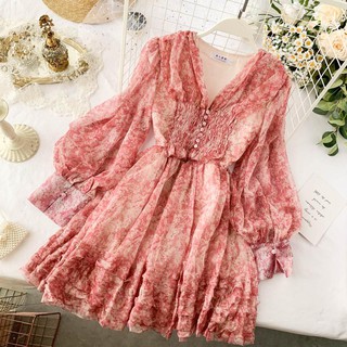 [Hàng Order] [Nhiều màu] Đầm voan hoa xếp tầng đầm nữ váy nữ Đ60