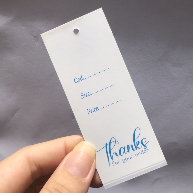 Mác quần áo 100 mác + 100 Dây Treo Thẻ Bài - Dây Dù Xâu Tag (Mác) Quần Áo