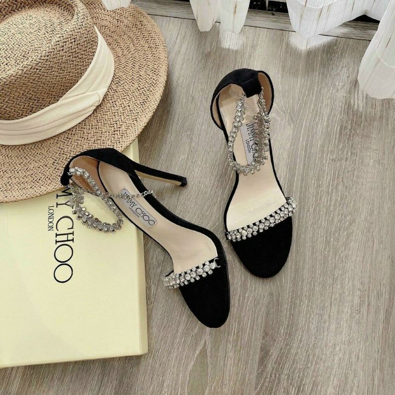 Sandal cao gót, đính đá hình gấu xinh xinh