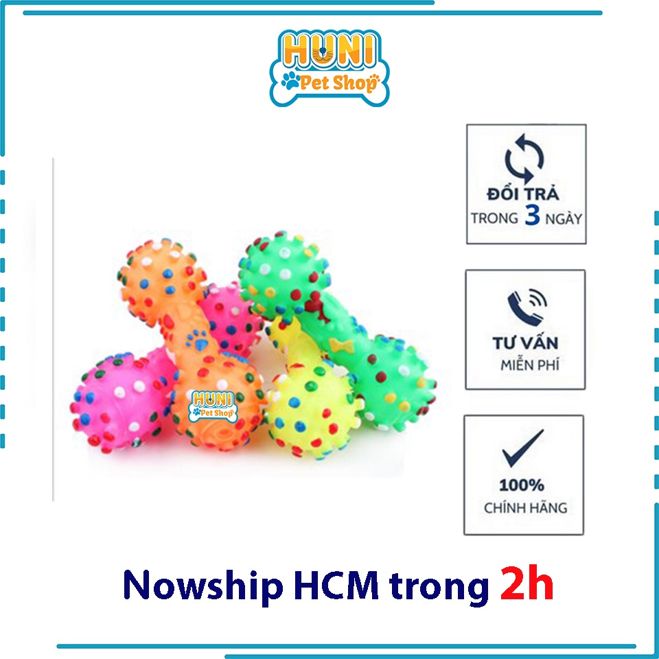 Đồ chơi cho chó xương cao su phát ra tiếng kêu đồ chơi cho chó gặm - Huni Petshop