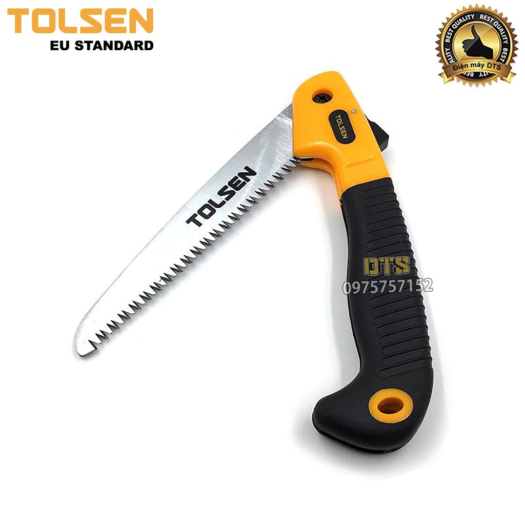 Cưa cầm tay, cưa gỗ gấp gọn TOLSEN 180mm, thép SK5 xử lý nhiệt, dụng cụ làm vườn chuyên nghiệp - Tiêu chuẩn Châu Âu