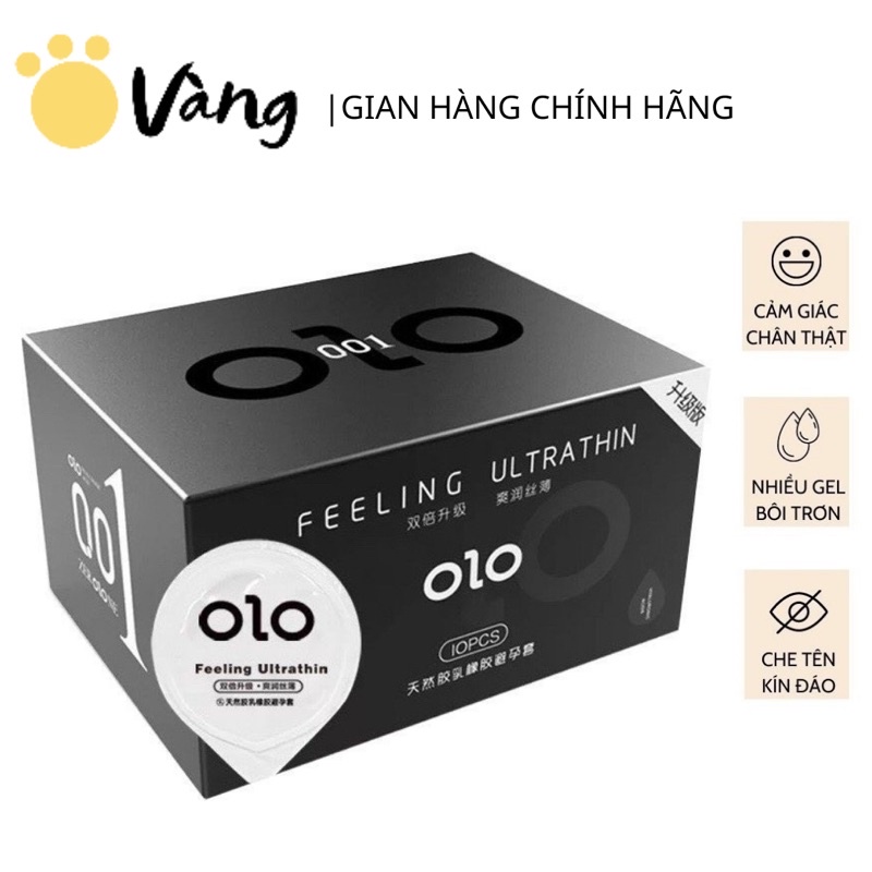 Combo 2 Hộp Bao Cao Su Siêu Mỏng Kéo Dài Thời Gian OLO 0.01mm Tăng Cường Gel Giảm Khô Rát