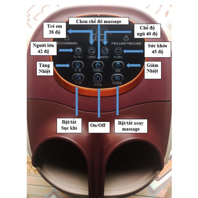 Bồn ngâm chân tự động có sục khí