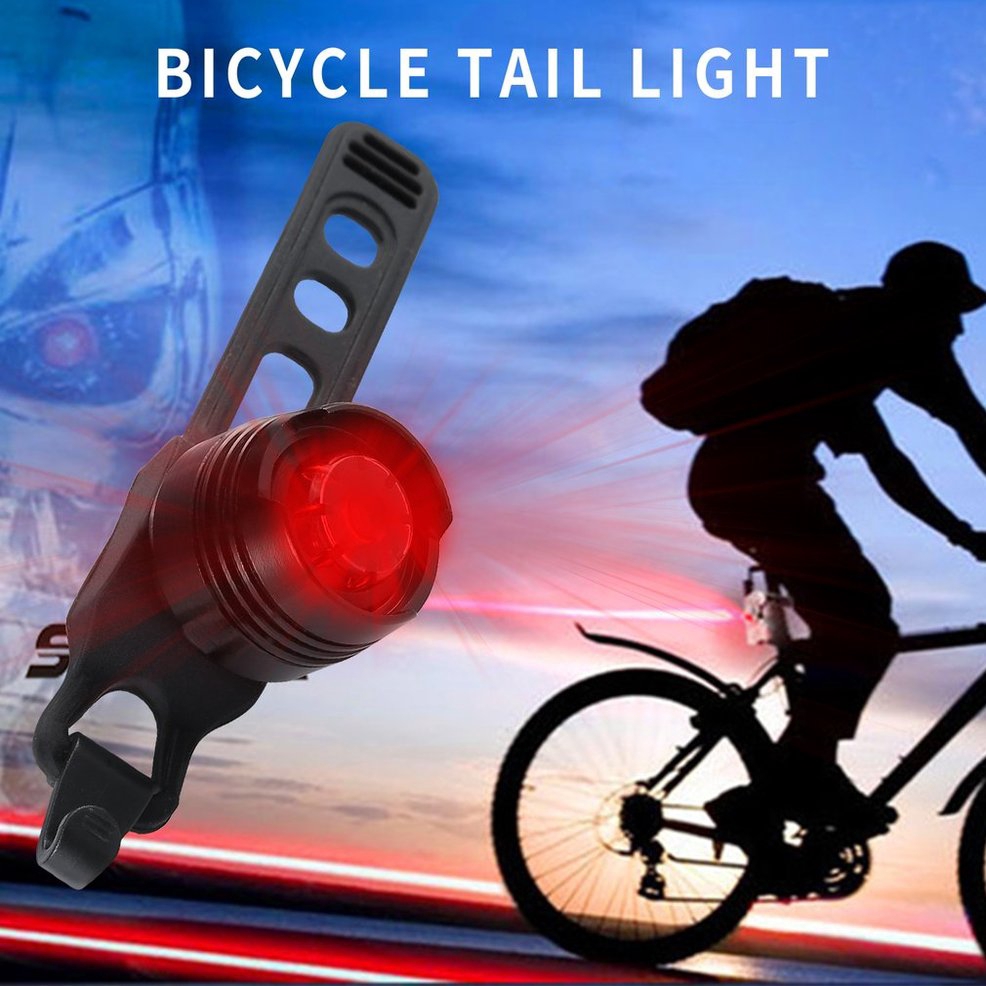 Đèn LED cảnh báo ban đêm gắn sau yên xe đạp tiện dụng