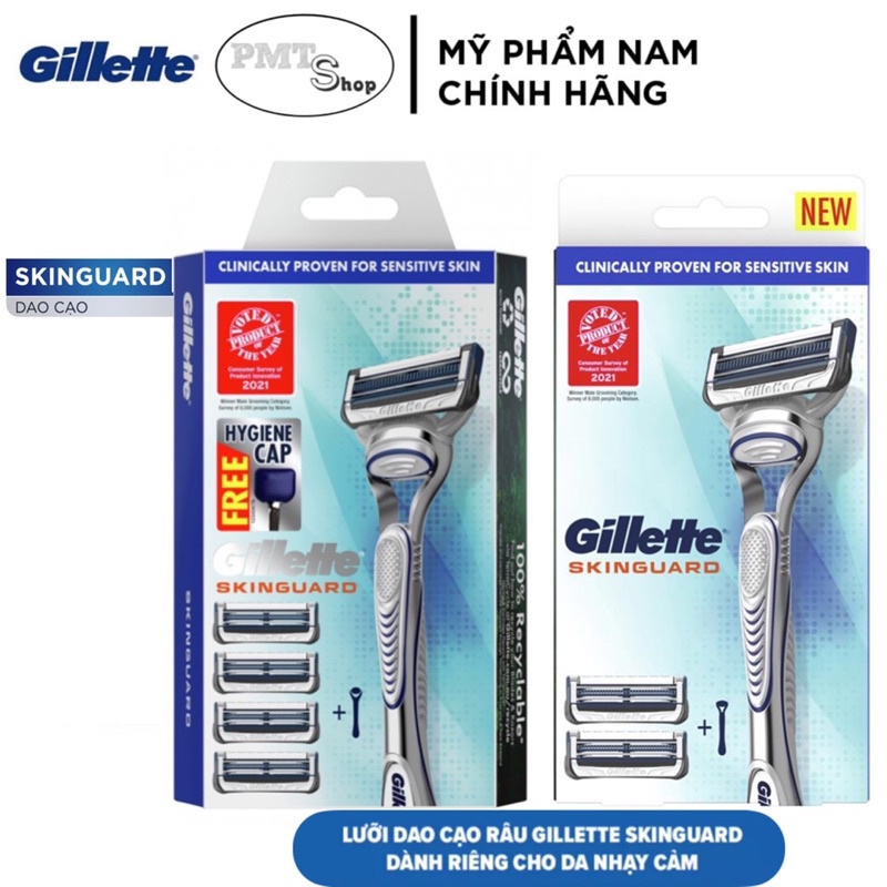 Bộ Dao cạo râu cao cấp thay lưỡi Gillette Fusion Skinguard dành cho da nhạy cảm