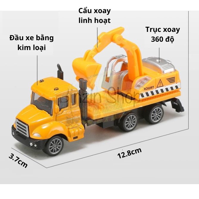 Đồ chơi xe công trình cho bé tỉ lệ 1:64