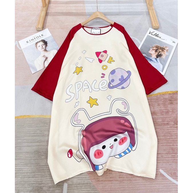 váy ngủ lụa hoạt hình dễ thương | BigBuy360 - bigbuy360.vn