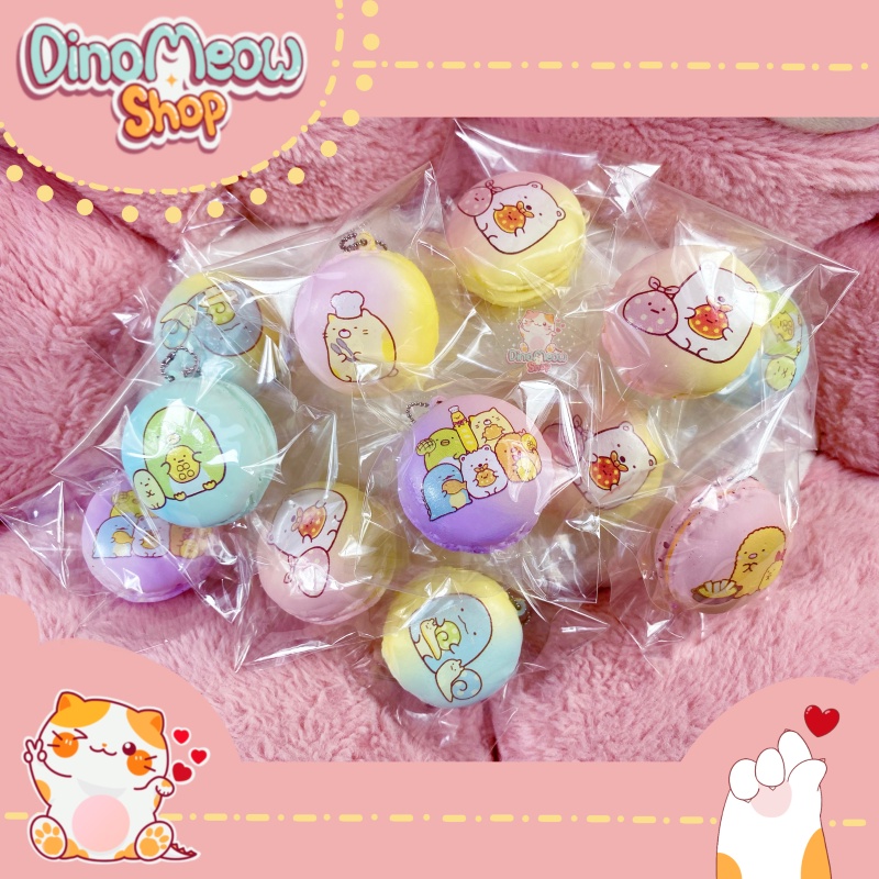 Squishy macaron Sumikko Gurashi mini chính hãng, mềm, dễ thương
