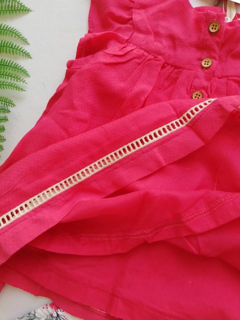 Set bộ bé gái áo hồng sen