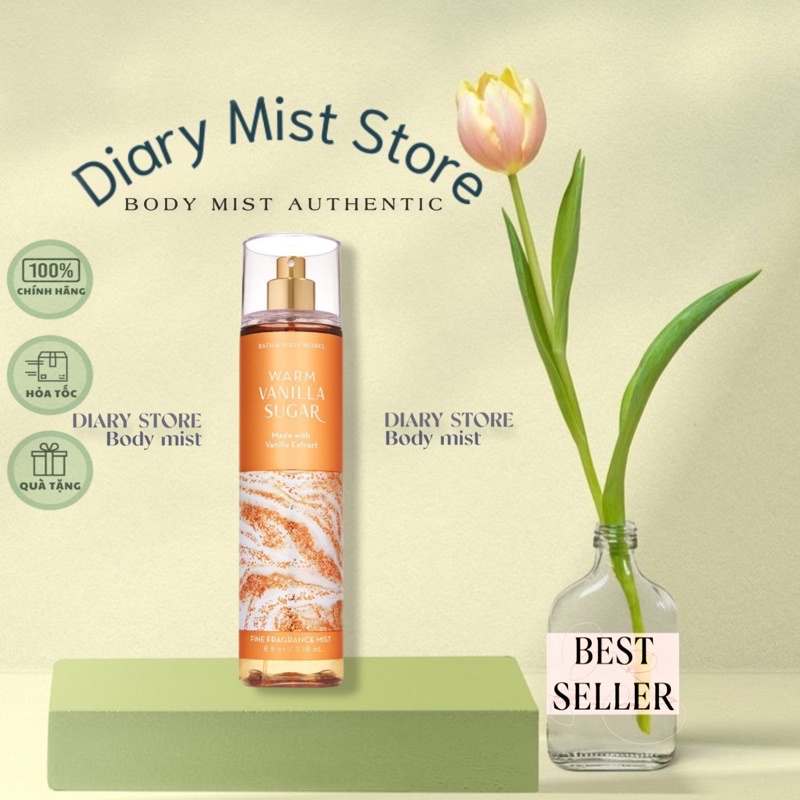 𝐃𝐢𝐚𝐫𝐲𝐦𝐢𝐬𝐭.𝐬𝐭𝐨𝐫𝐞 Xịt thơm Bath and Body Works - Warm Vanilla Sugar