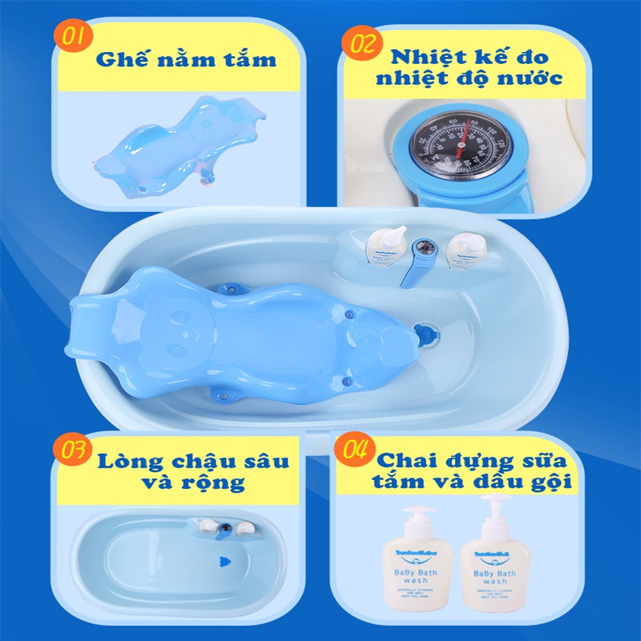 Chậu tắm trẻ em kèm nhiệt kế Royalcare RC302-A