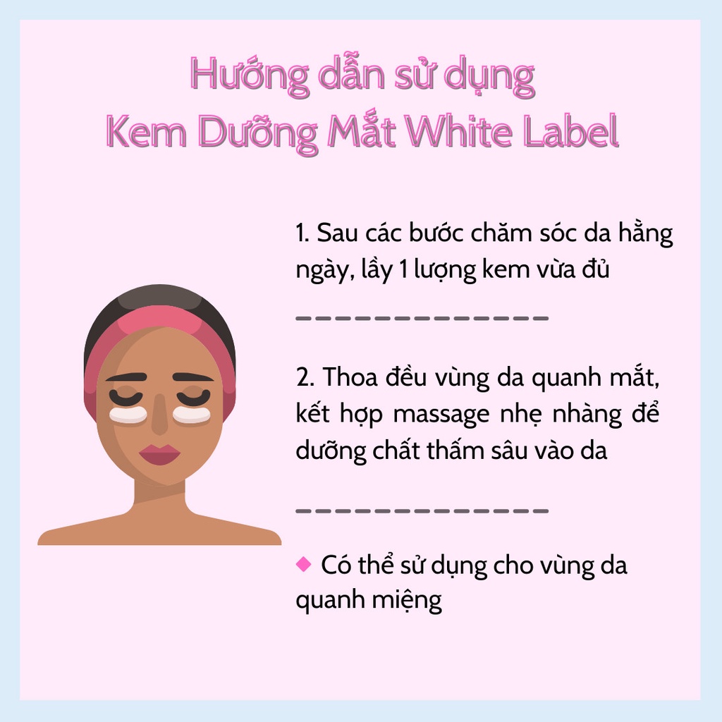 Kem Dưỡng Da Mắt Nhật Bản MICCOSMO White Label 30g, Chiết Xuất Nhau Thai, Xóa Tan Quầng Thâm Mắt, Dưỡng Trắng (WL06)