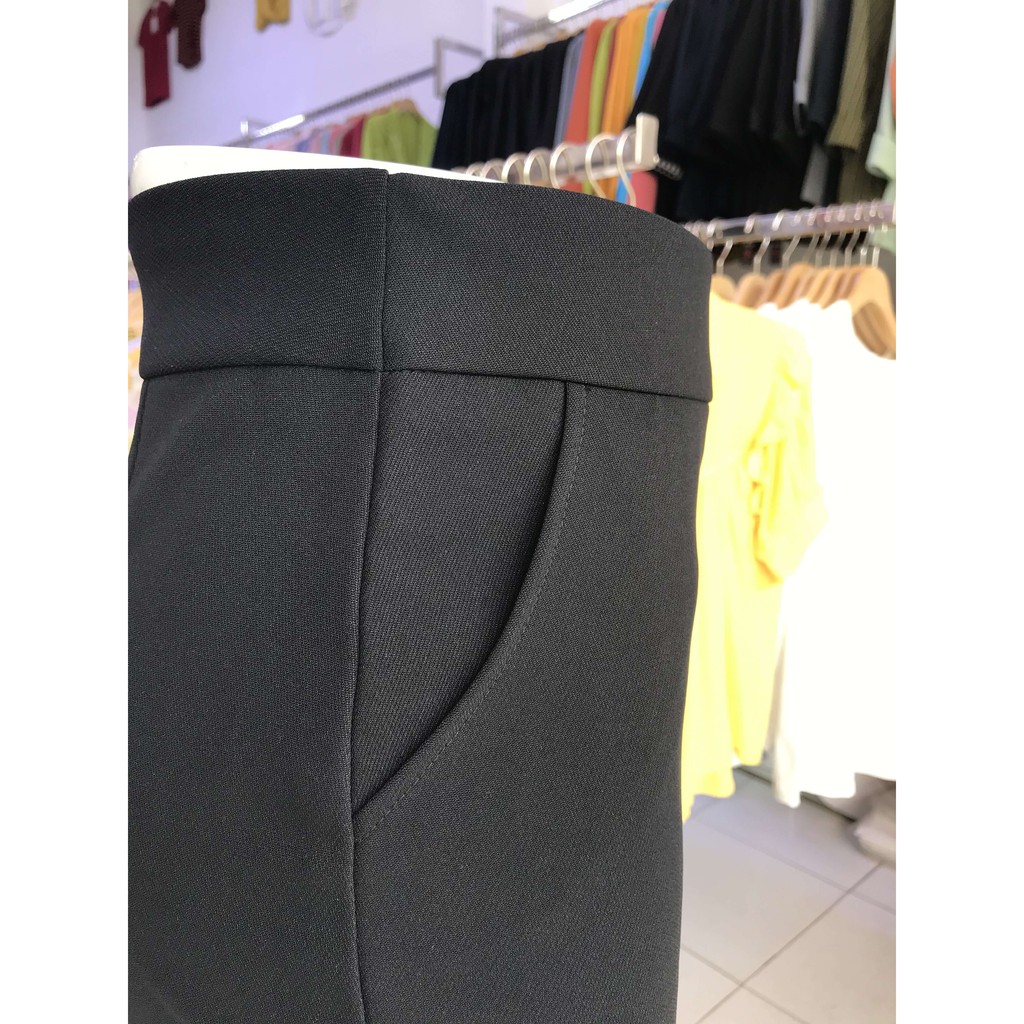 [ GIÁ CỰC SỐC CHỈ HÔM NAY] Chân váy ôm công sở thiết kế cơ bản xẻ sau vải tuyết mưa loại 1 màu đen có túi 2 bên CVOD008 | BigBuy360 - bigbuy360.vn
