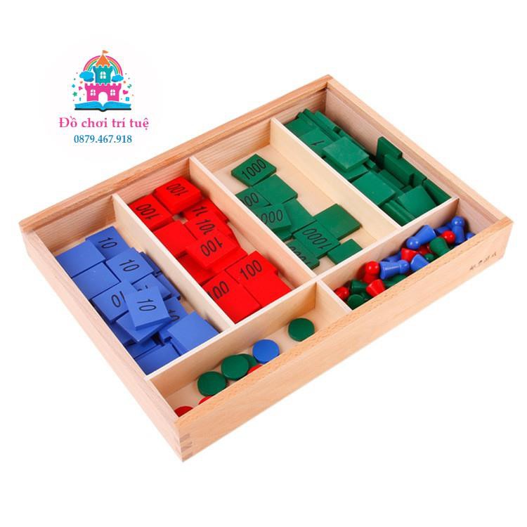 Giáo cụ Montessori - Trò chơi với các tem số ( Stamp Game )