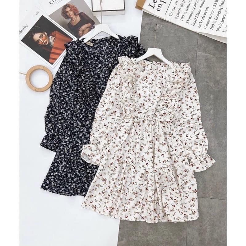 [Mã FAGREEN1505 giảm 10% tối đa 30K đơn 99K] Váy hoa nhí viền bèo phong cách nhẹ nhàng | BigBuy360 - bigbuy360.vn