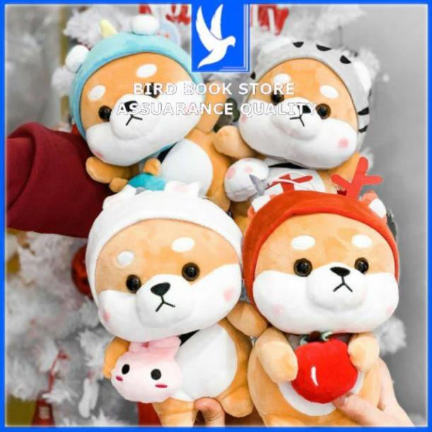 Gấu bông gối ôm chú chó Shiba Cosplay đáng yêu nghộ nghĩnh Bird book Bird book