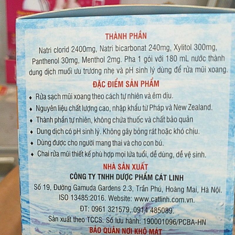 Muối rửa mũi Cát Linh