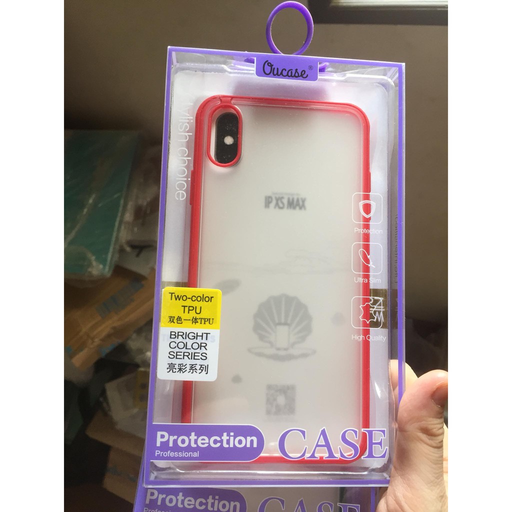 Ốp lưng cho iPhhone 7/8 Plus / Xs Max - nhám viền màu chính hãng OU Case